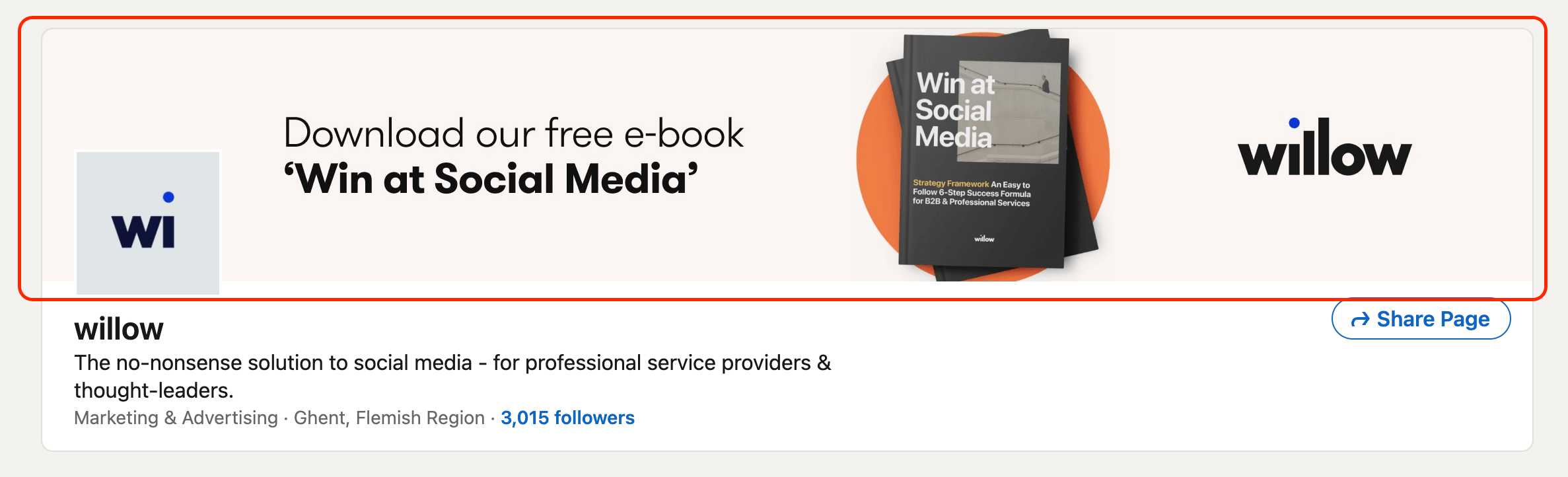 LinkedIn cover photo example