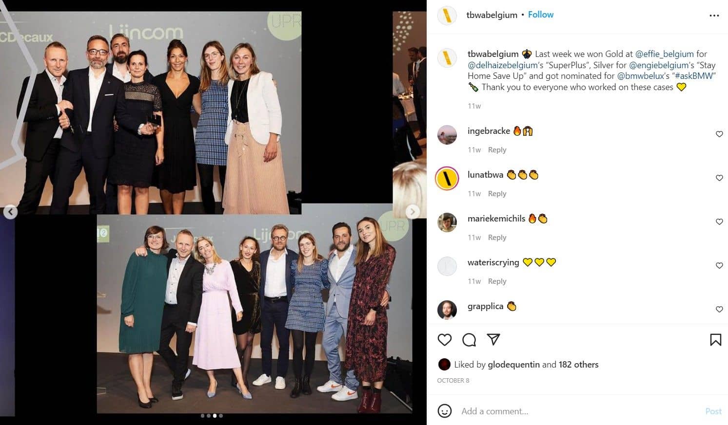 Employee sharing content on social media