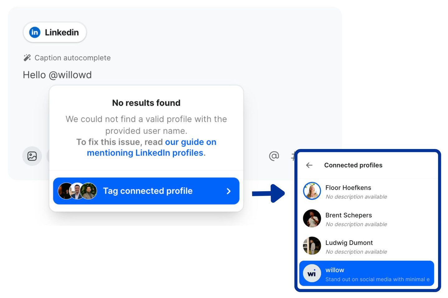 how to tag people and businesses on linkedin screenshot 2