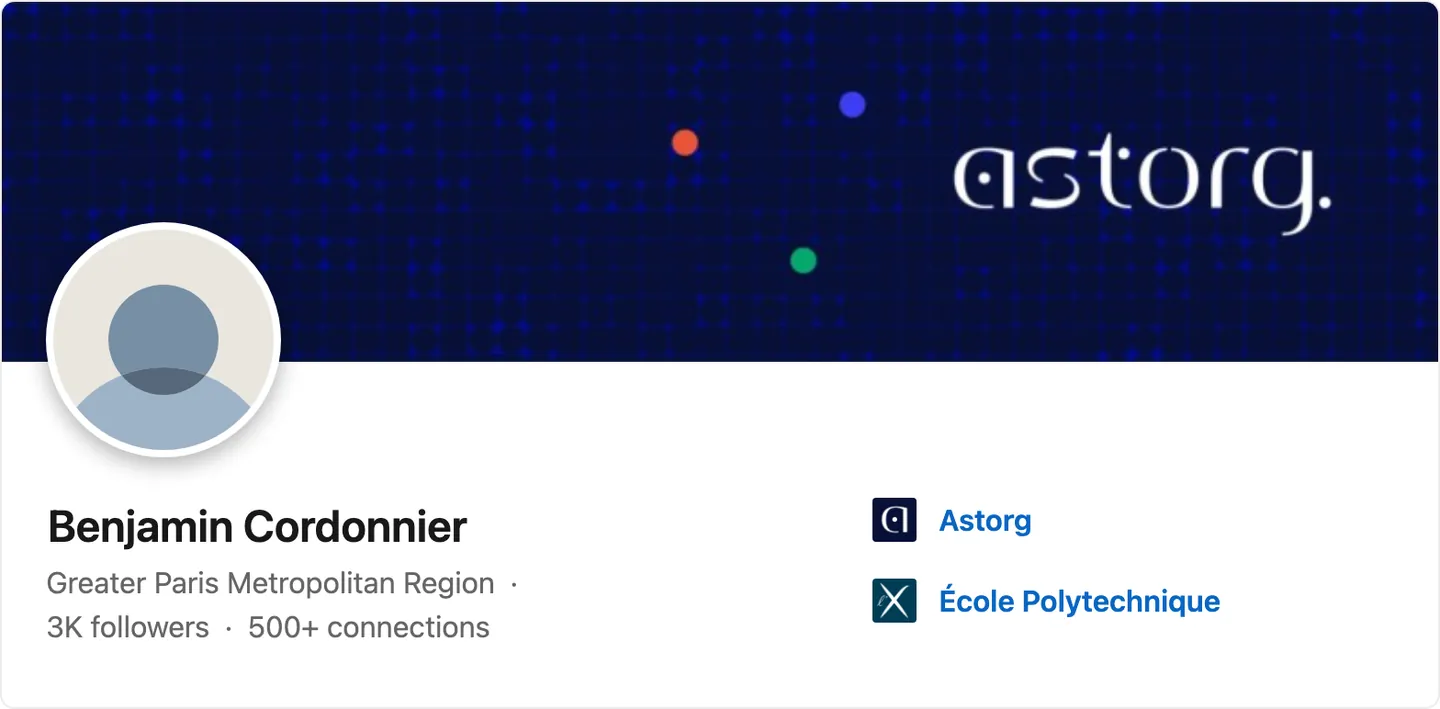 Benjamin Cordonnier's LinkedIn profile