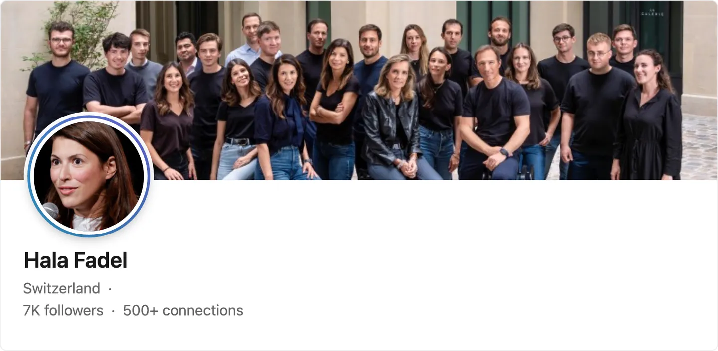 Hala Fadel's LinkedIn profile